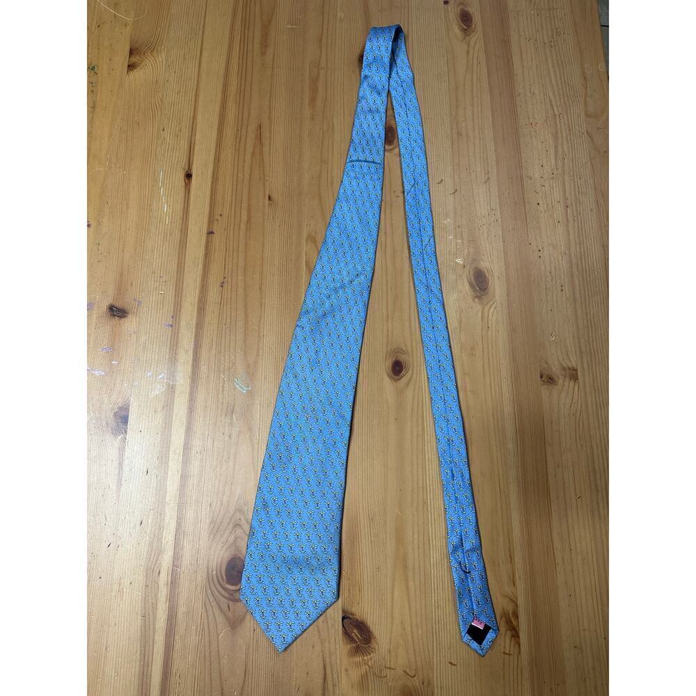 Vineyard Vine Silk Palm Tree Patterned Tie Preppy Designer Luxury Country Club